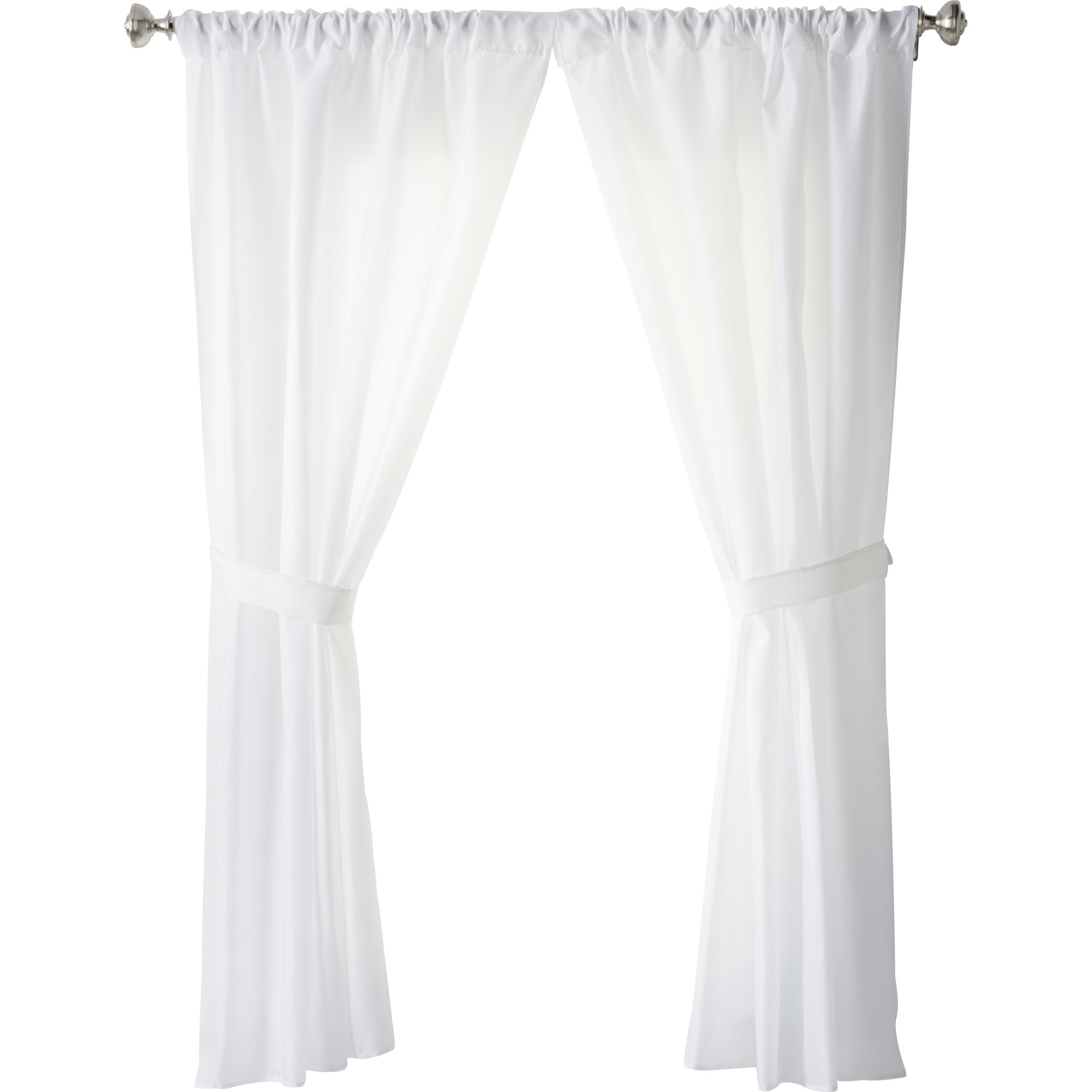 Wayfair Basics™ Wayfair Basics Solid Sheer Rod Pocket Bathroom Curtain